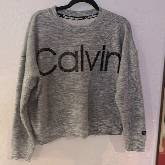 Women’s Calvin Klein, worn once, Large, super soft, crop style, grey - Picture 1 of 3